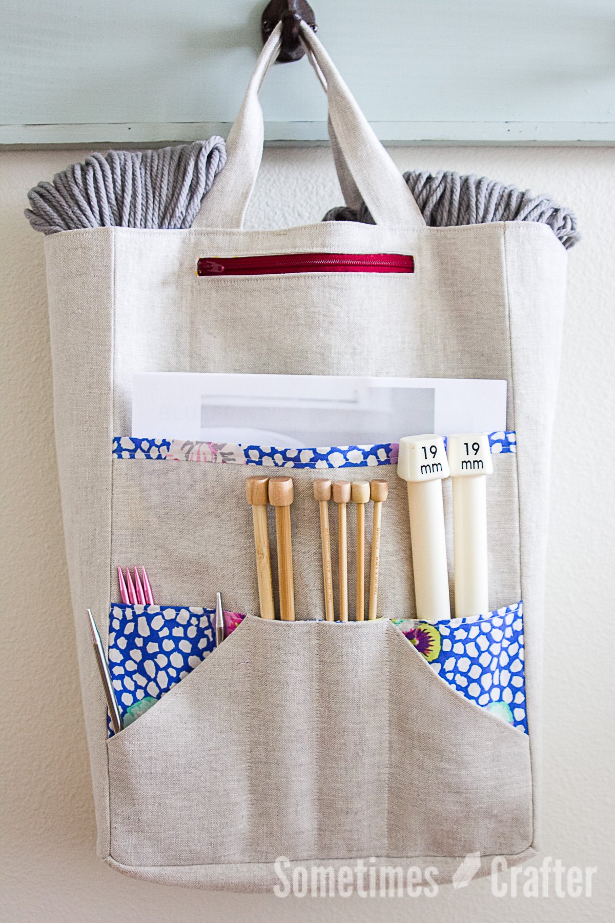 Project Bag for Knitting or Crochet - Free Sewing Tutorial